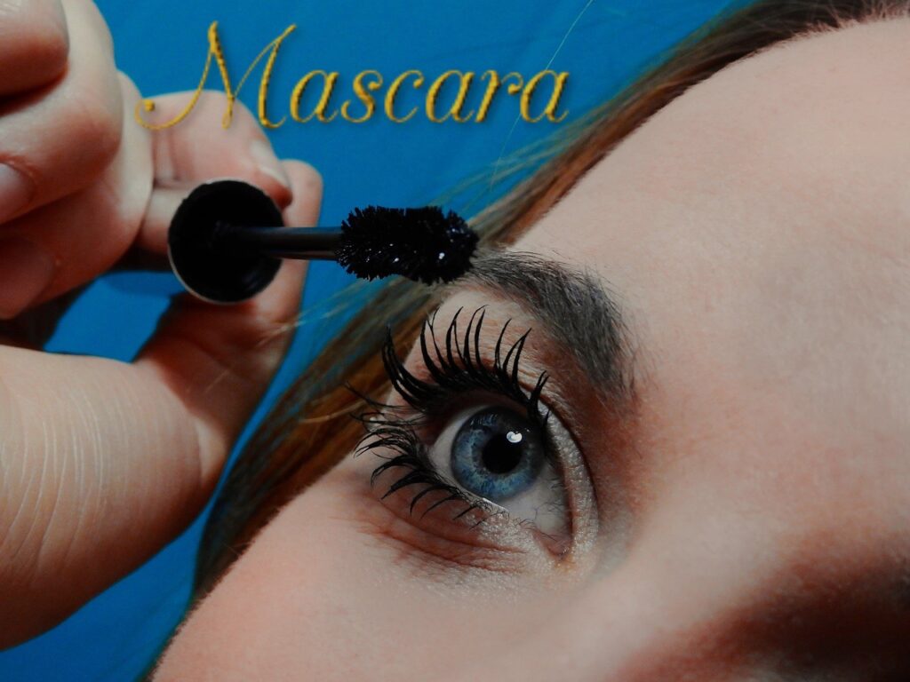 mascara promo model's face